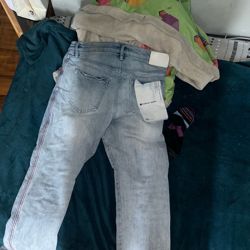 Purple jeans almost new
